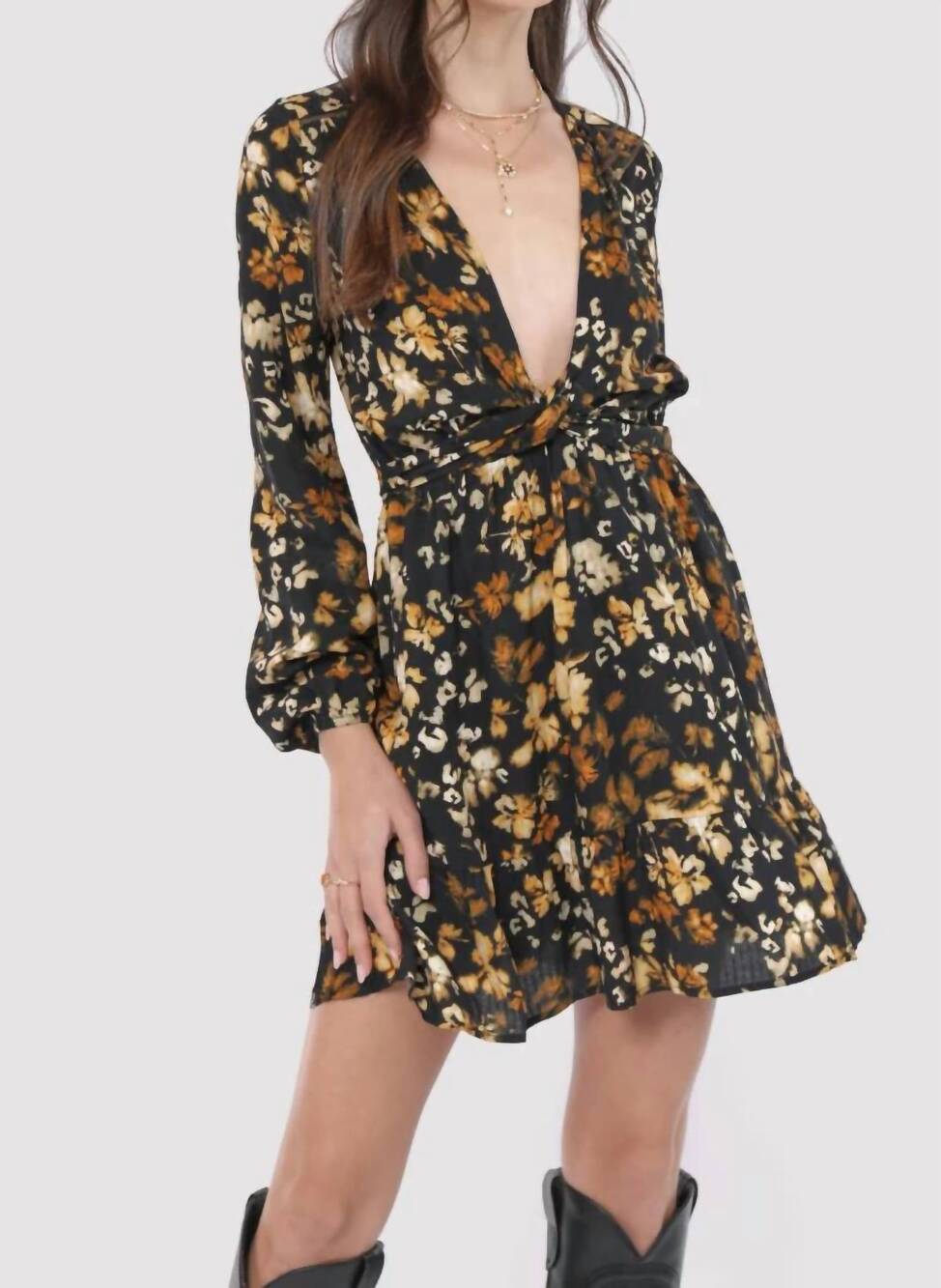 NEW SAGE & CLARE perrine mini dress in black